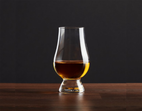 Image of whiskey in a Glencairn whiskey glass. Image credit: GIS