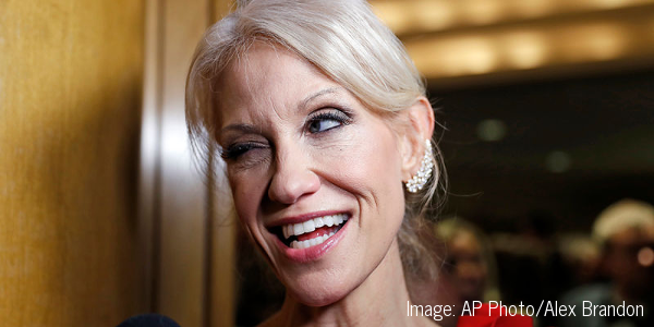 An unflattering photo of Trump Administration Special Adviser Kellyanne Conway