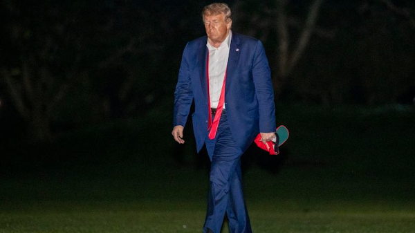 President Trump returns from his rally in Tulsa, OK